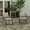 Natural/Gray, variant on Merrick Lane Set of Two Indoor/Outdoor Boho Style Natural Open Weave Rattan Rope Patio Chairs with Gray Cushions