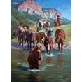 thumbnail image 2 of Sorenson, Jack 19x24 White Modern Wood Framed Museum Art Print Titled - The Crossing, 2 of 4