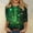 7-Green, variant on successthop Green Womens Plus Size Tops 3/4 Sleeve St Patricks Day with Crew Neck Polyester Casual St. Patricks Day Blouse Tops for Irish Themed Gifts 3XL