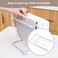thumbnail image 3 of shiyou-2pcs Folding Hand Towel Stand, Plastic Towel Drying Rack Dish Cloth Drying Rack Mini Towel Rack Bathroom Drying Rack Kitchen Rag Rack for Kitchen Countertop Bathroom, 3 of 4