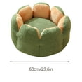 thumbnail image 2 of PureCasa Soft Plush Cute Dog Cat Bed, Washable Non-Slip Thick Fluffy Pet Bed for Fall Winter, Calming Cushion Sleeping Pad for Small Cats Dogs, Floral Home Decor, Round, 1 Pack, 16"x16", Green, 2 of 4