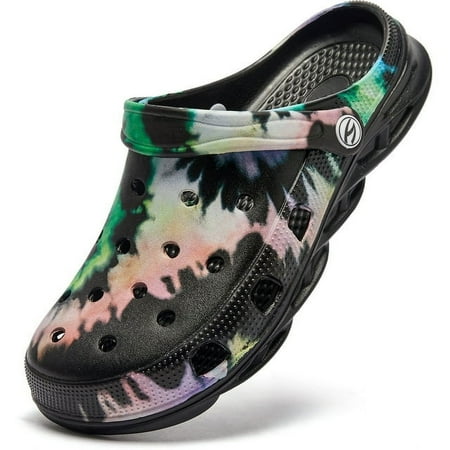 

Unisex Garden Clogs Shoes Slippers Sandals for Women and Men Black Green Men 13/Women 14