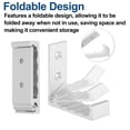 thumbnail image 3 of Unique Bargains 4 Pcs Foldable Foldable Coat Hook Wall Mount Invisible Silver Tone, 3 of 7