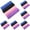 Purple 6PCS, variant on Bath Net Nylon Long Scrub Towel Exfoliate 4 Package Blue Black And 2PCS Korean Exfoliating Mitten Sponge Bath for Adults Stick Korean Exfoliating Reusable Long Handled Sponge for Bathing after