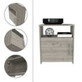 thumbnail image 4 of Nightstand,Single Door Cabinet,Metal Handle,One Shelf,Superior Top,Light Gray,Gray Particle Board Furniture Bedroom Nightstands, 4 of 7