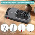 thumbnail image 2 of Arealer 4 in 1 Electric Knife Sharpener Tool: Diamond Abrasives, Straight Blade, Serrated Knives, Ceramic & Scissors., 2 of 7