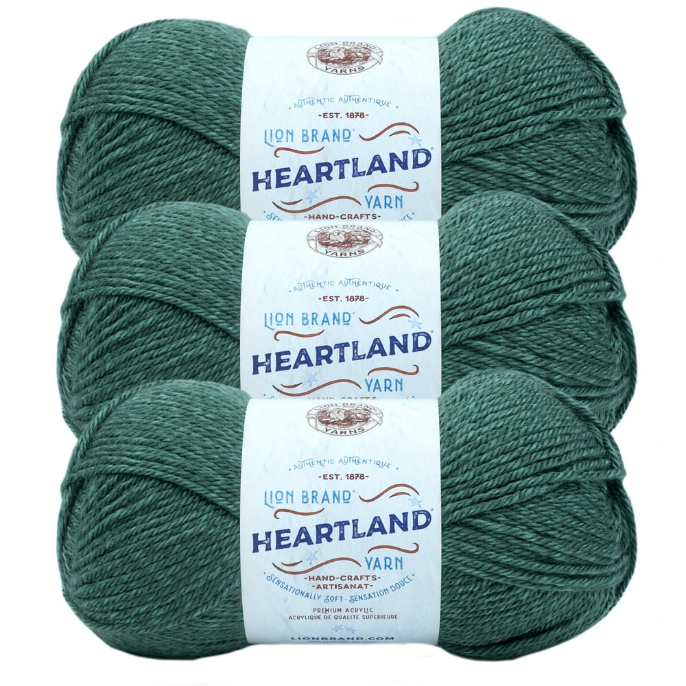Lion Brand Yarn Heartland Rocky Mountains Basic Medium Acrylic Green