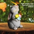 thumbnail image 4 of Garden Statue Outdoor Decor-Rabbit with Solar Butterfly Changing Lights Garden Statues,Bunny Statue for Patio,Balcony,Yard,Lawn Ornament,Gardening Gift for Mom Grandma, 4 of 9