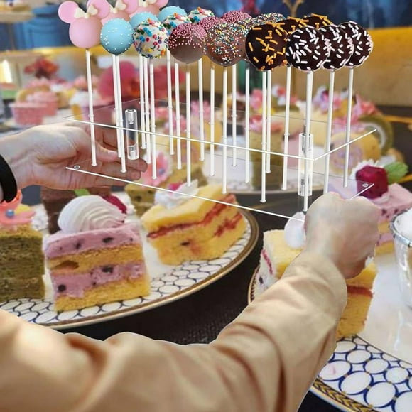 Cake Pop Stand, Lollipop Holder Stand Transparent Reusable for Baby Shower