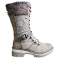 thumbnail image 1 of Zapatos De Invierno Para Mujer, Botas, Botines, Botas Impermeables Para Exteriores, Botas De Media Pantorrilla, Botas De Punta Redonda De Tacón Bajo, Botas De Punta Redonda Para Mujer Vogacara AP006543-21, 1 of 6