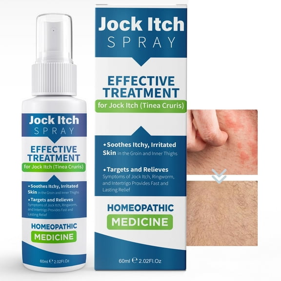 Jock Itch Spray Soothes Itchy, Irritated Skin in Groin & Inner Thighs Fast Absorption & Deep Penetration Relief