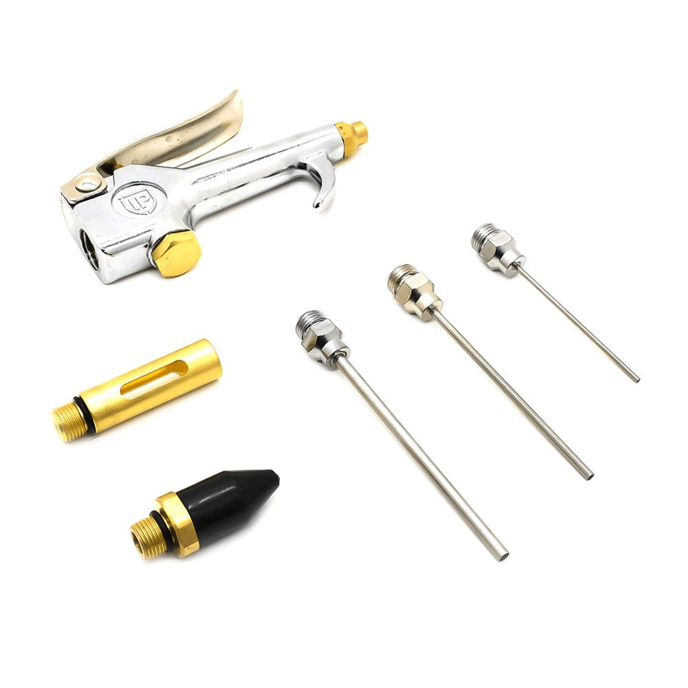 Interstate Pneumatics BZ306 Air Blow Gun Kit Standard Thumb Lever with Tips