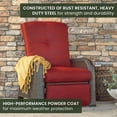 thumbnail image 5 of Hanover Strathmere Wicker and Steel Outdoor Patio Lounge Chair, Crimson Red, 5 of 11