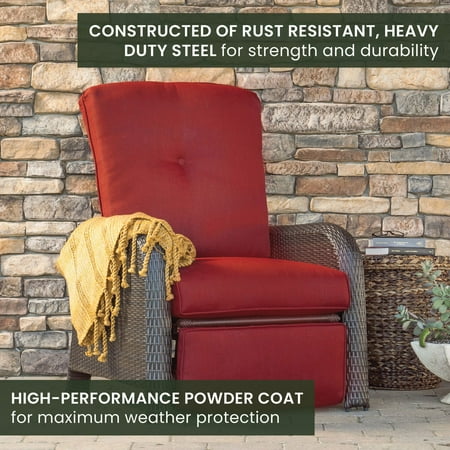 Hanover - Strathmere Outdoor Reclining Armchair - Crimson Red