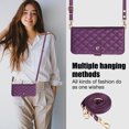 thumbnail image 5 of Allytechgroup Wallet Case for iPhone 11 Pro Max with Credit Card Slot, RFID Blocking PU Leather Case with Lanyard & Shoulder Strap & Kickstand Shockproof Bumper for Women Men, Darkpurple, 5 of 8