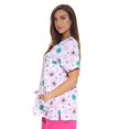 thumbnail image 3 of Just Love Women's Scrub Tops / Scrubs - Extra Small - Pink Flower (White Frog, Small), 3 of 3