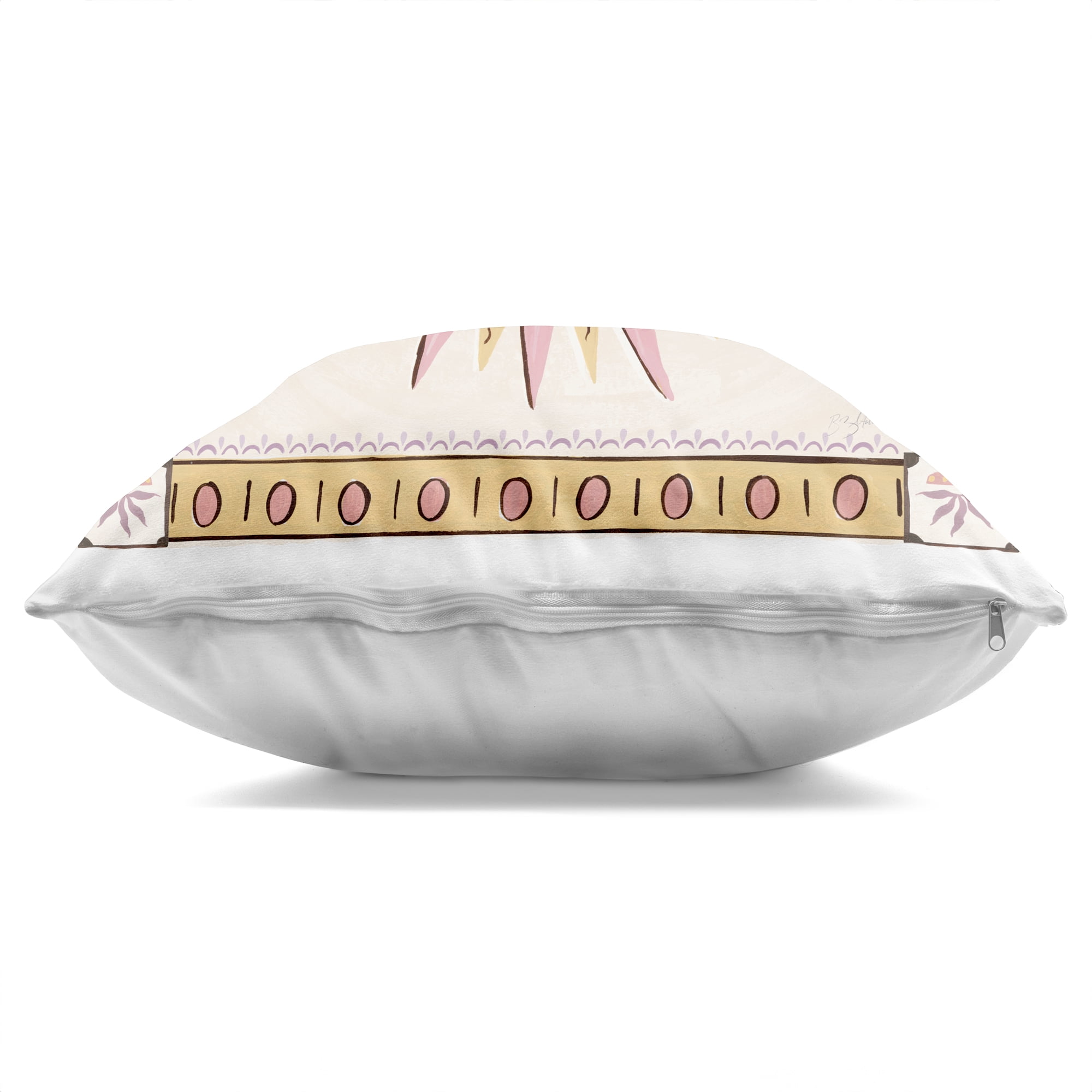 Stupell Industries Pastel Winking Sun with Border Decorative Printed Throw Pillow, design by Two If By Sea Studios, 18 x 7 x 18