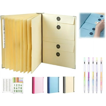 If i Die Binder Organizer, Document Organizer Folio, in Case I Go Missing Binder, Important Document Organizer, Document Organizer with Pockets File Home School Office Supplies (Beige*1 Thicken)