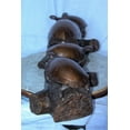 thumbnail image 5 of Nifao Four Turtles on Tree Log Bronze Statue, Charming Wildlife Decor – Home Decor Sculpture, 39"L x 15"W x 10"H, 5 of 12