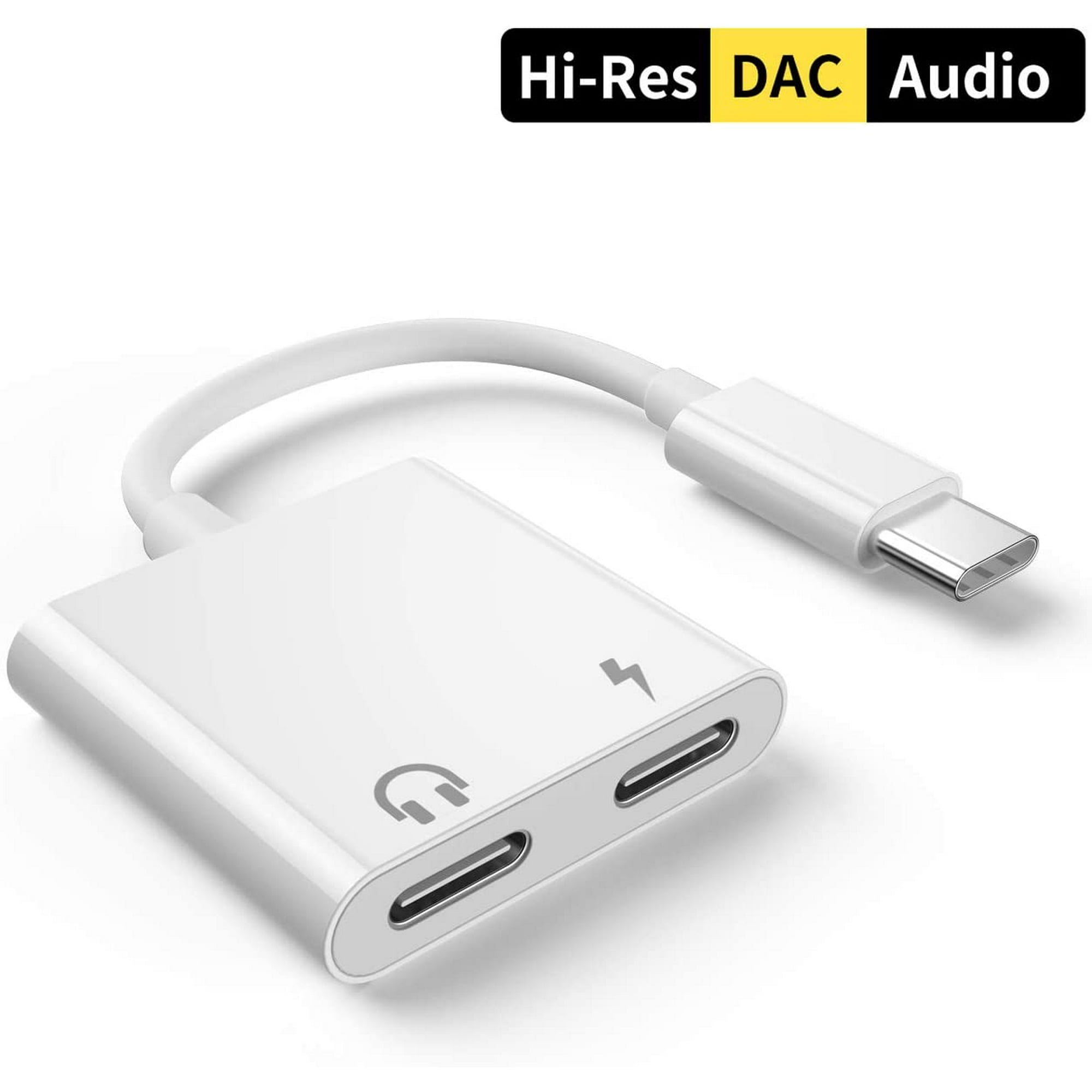 USB Type C Headphone Audio Jack Adapter 2 in 1 Dual Type C Earphone Dongle for Google Pixel 2 2 XL 3 3 XL Supports Audio Fast Charging Compatible for Galaxy Note 10 10 Huawei Mate 20 P30 Walmart