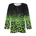 thumbnail image 4 of HKEJIAOI Polyester Long Sleeve Tops for Women Round Neck Geometric Print Going Out Tops for Women, 4 of 4