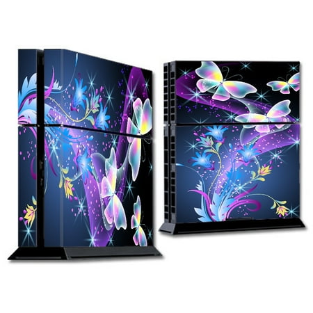 Skins Decals For Ps4 Playstation 4 Console / Glowing Butterflies In