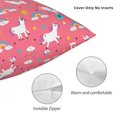 thumbnail image 3 of Wukai Yoga Unicorn Premium Polyester Fleece Pillow Covers with Hidden Zipper Closure,Luxuriously Soft and Durable-24"x24", 3 of 7