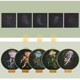 thumbnail image 5 of 5 Sets Embroidery Kit Jellyfish Patterns Colorful Ocean Animal with 1 Embroidery Hoop and Color Threads Needles Stitchwork Artwork Stamped Stitch Kits for Beginners Adult Supplies, 5 of 7