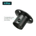 thumbnail image 3 of Uxcell 0.88'' Dia Stainless Steel Pole Sockets Flange Rod Holder Bracket Support, Black 4 Pack, 3 of 6