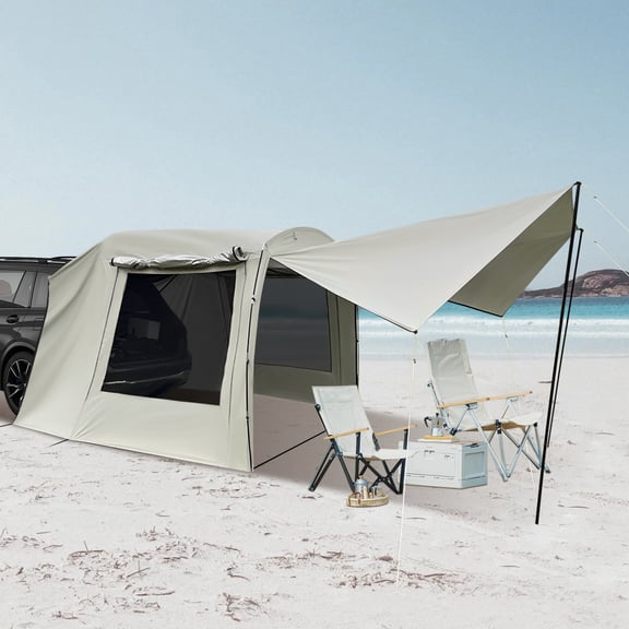 Portable Car Tent Attachment For Camping Waterproof Car Awning Outdoor Tent