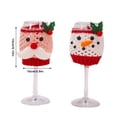 thumbnail image 3 of Injueey Funda para copa de vino de Navidad, tela con patrón de Claus, decoraciones para fiestas, arreglos, cubiertas para botellas, adornos de para Kits de decoración para fiestas Tipo 1 Injueey HA068257-01, 3 of 6