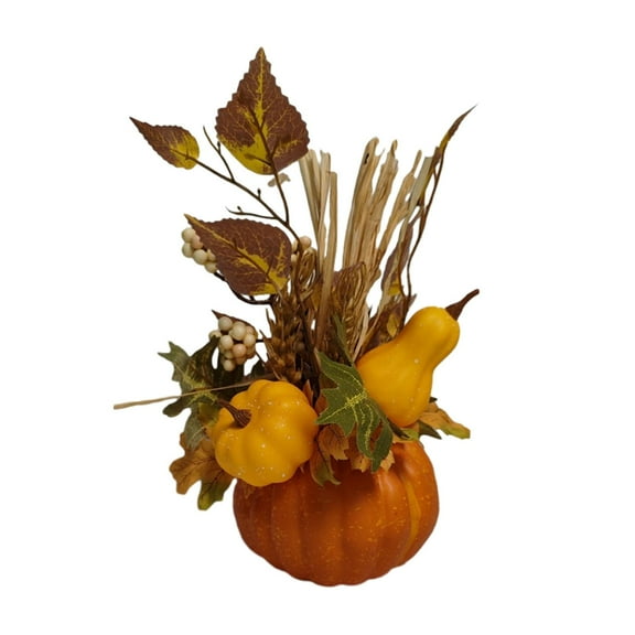 YWMJZEU Artificial Halloween Pumpkin Decor Artificial Floral Arrangement Autumn Ornament Orange