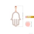 thumbnail image 3 of ANGARA Natural Diamond Hamsa Hand Pendant in 14K Rose Gold for Women (Size-1.5mm | Color-G | Clarity-VS2) | April Birthstone, Birthday, Anniversary, Jewelry Gift for Women | Natural Diamond Necklace, 3 of 7