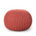 thumbnail image 2 of Coral Pouf, Cotton Knitted / Suitable for Floor or Ottoman Use, 2 of 3