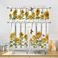 thumbnail image 3 of Sunflower Kitchen Curtains Sets for Windows Sunflower Summer Curtain Sink Window Valance 3 Piece Set Kitchen Tier Curtains 3 Panels Decor for Living Room Bedroom, 3 of 7