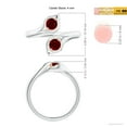 thumbnail image 5 of ANGARA Natural Calla Lily Two Stone Ruby Ring in 14K White & Rose Gold for Women (Size-4mm) | July Birthstone Jewelry for Her | Natural Ruby Rings, 5 of 10