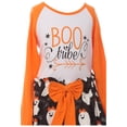 thumbnail image 3 of Little Girls' 2 Pieces Skirt Set Halloween Boo Tube Ghosh Skirt Kids White Orange 5 L (P400484P), 3 of 4