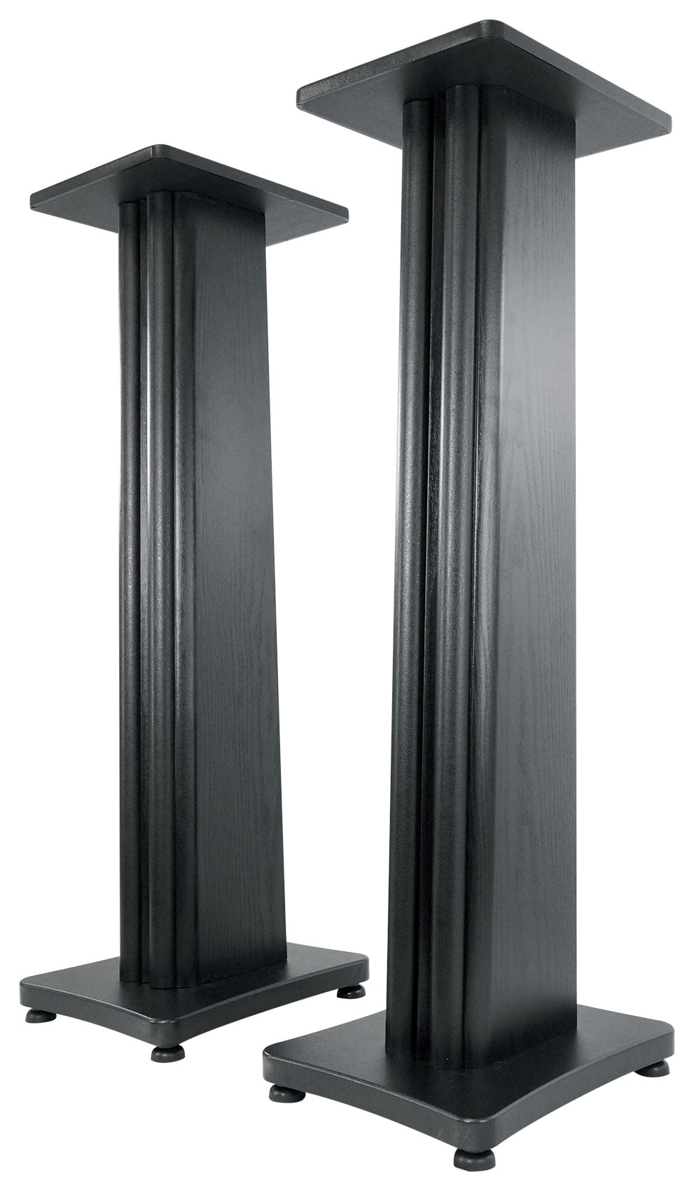 2 Rockville SS36B Black Wood Grain 36" Speaker Stands Fits Edifier