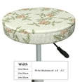 thumbnail image 4 of Bingfone12 Inch Padded Round Bar Stool Cover Cushion With Elastic Fabric Round Chair Seat - Rose Darkseagreen Color Background, 4 of 7