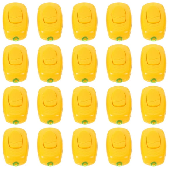 BRIGHTFUFU 20Pcs Yellow Inline Cord Light Switch for Table Lamp Replacement with Convenient Button Control