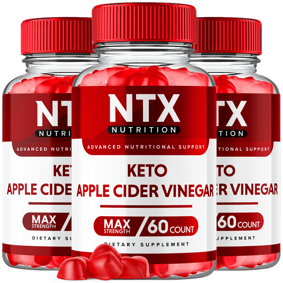 NTX Nutrition Keto Apple Cider Vinegar Gummies Max Strength ACV Supplement 180 Gummies