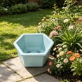 thumbnail image 6 of Hexagon Planter Pot Thickened Modern Plastic Flower Container with Drainage Hole for Indoor Outdoor Balcony Garden Home, 6 of 6