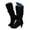 Black, variant on Wide Calf Knee High Boots for Women Fashion Slouchy Buckle Suede Kitten Heel Mid Calf Dress Booties