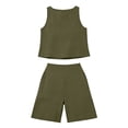 thumbnail image 6 of Costeam Womens 2 Piece Sleeveless Top and Loose Pocket Pants Set Solid Color Soft Stretch Fabric High Waist Casual Wide Leg Pant Outfit Suit, 6 of 6