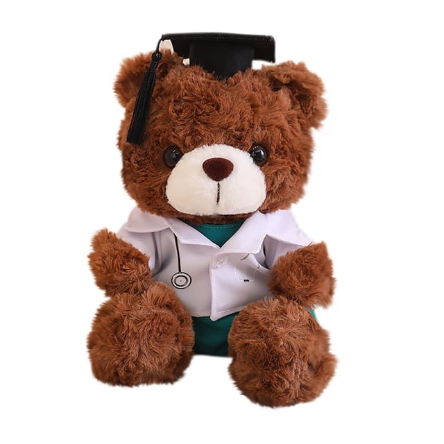 Yhmxh Organizadores y almacenamiento Oso de graduación, estudiante, doctorado, enfermera, oso blanco caqui, oso de flores retorcidas, recuerdo para estudiantes Almacenamiento de ducha