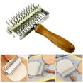 Kitchen Pizza Dough Docker Stainless Steel Pizza Roller Pin Wheel Hole