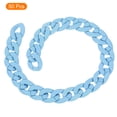thumbnail image 3 of 50Pack Acrylic Linking Chain Rings, 29mm Plastic C-Clips for DIY, Sky Blue, 3 of 6