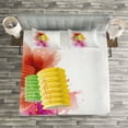 thumbnail image 3 of Ambesonne Colorful Quilted Bedspread Set 3 Pcs, Folk East Culture Festival, Queen Size, Multicolor, 3 of 3