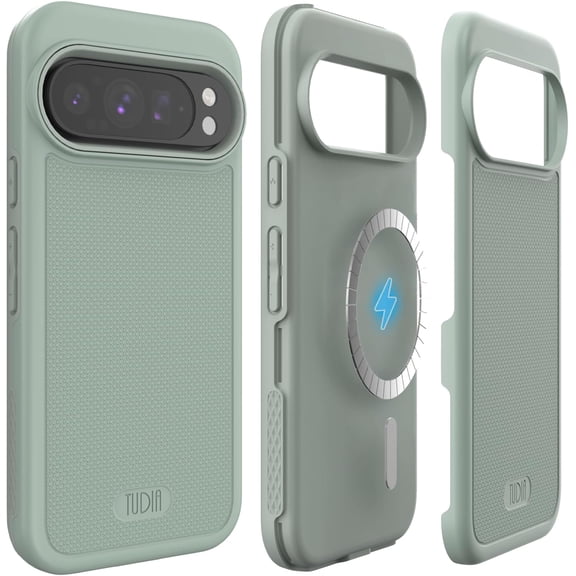 TUDIA MergeGrip Magsafe Compatible Google Pixel 9 Case / Pixel 9 Pro Case - Green Lily