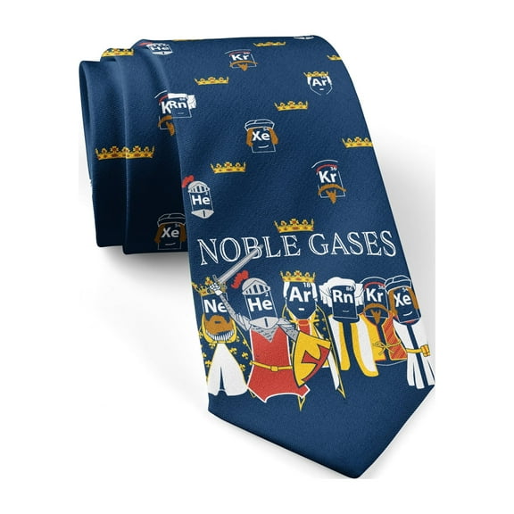 Noble Gases Necktie Funny Neckties for Men Science Teacher Tie Mens Novelty Neckties